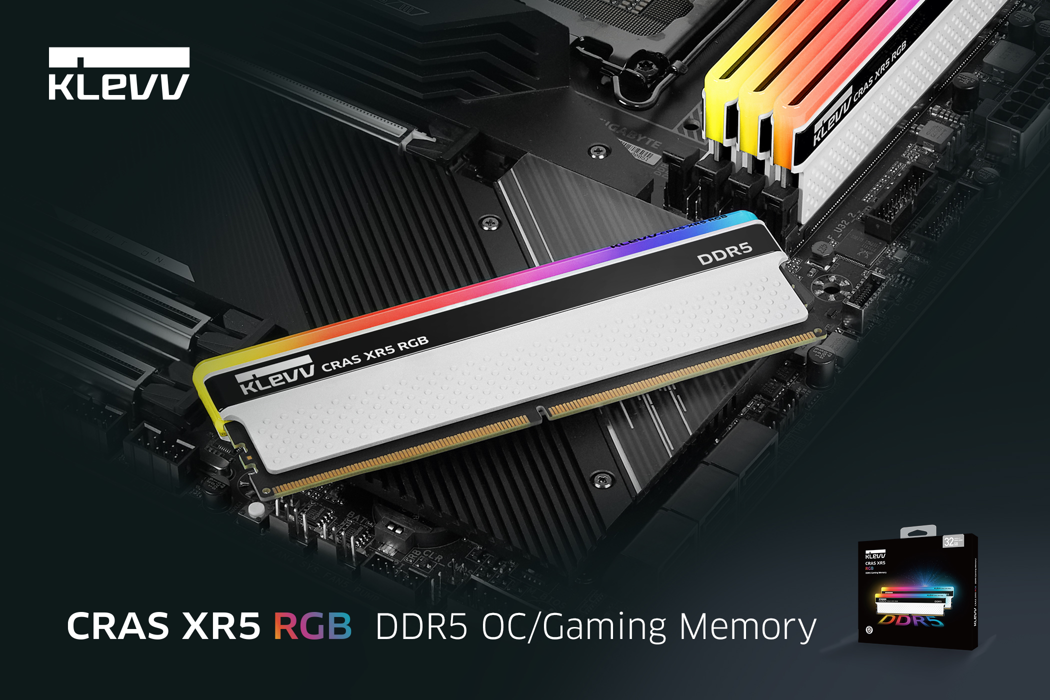 KLEVV, CRAS XR5 RGB DDR5 게이밍 메모리 최초 공개