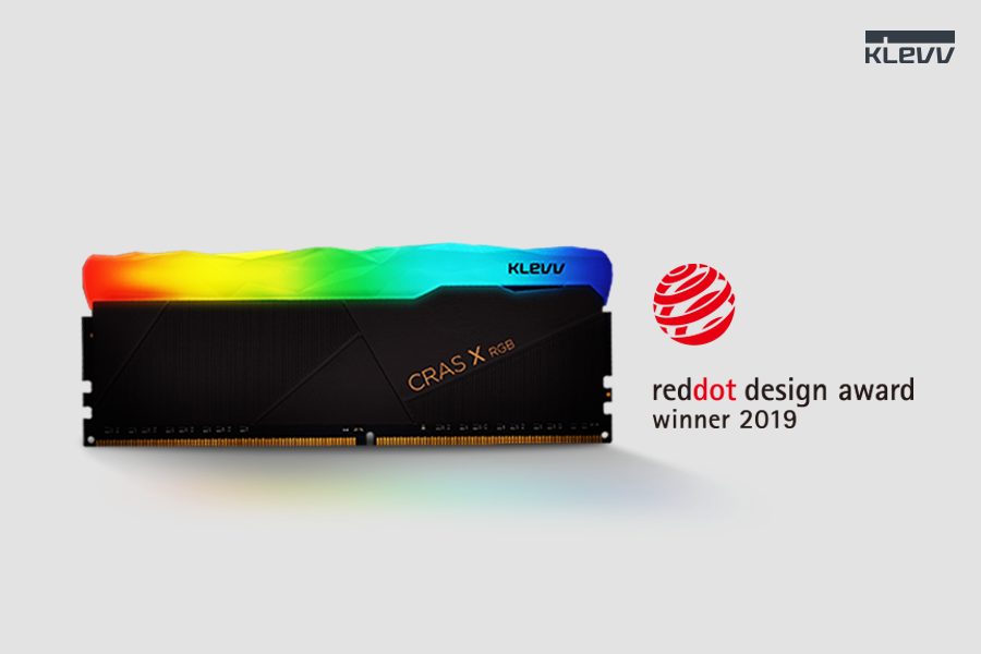 KLEVV CRAS X RGB memory wins 2019 Reddot design award!