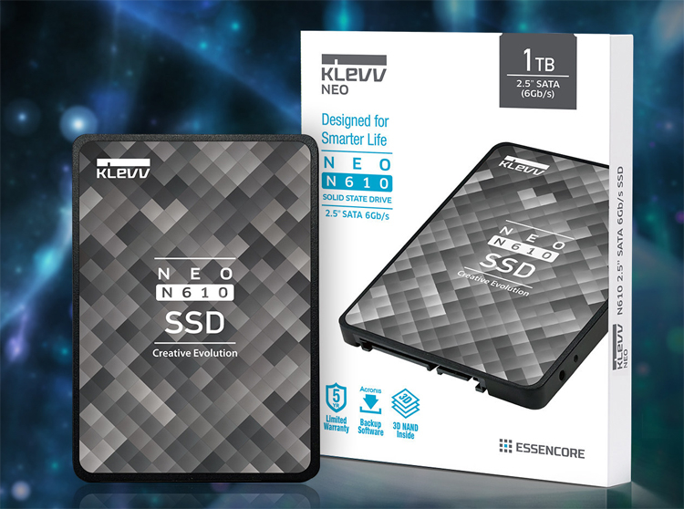 Новые SSD-накопители KLEVV: два варианта исполнения и три варианта вместимости