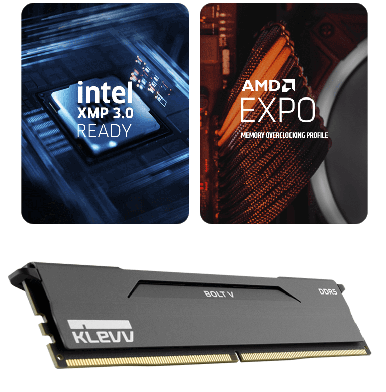 One-click Memory Overclocking Intel® XMP 3.0 & AMD EXPO™ Ready
