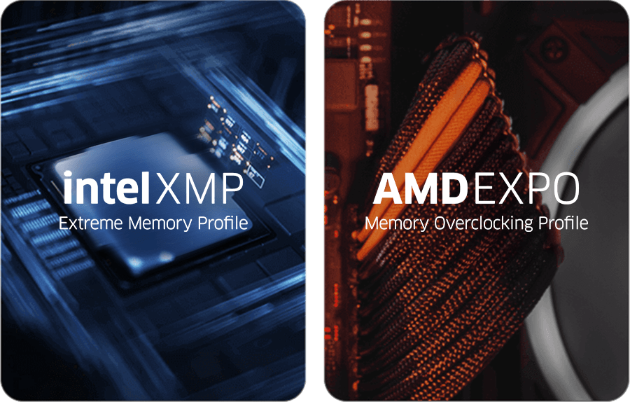 Intel XMP & AMD EXPO™ Ready