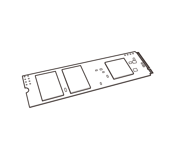 CRAS C925 SSDを箱から取り出し、きれいな所にい置てください。