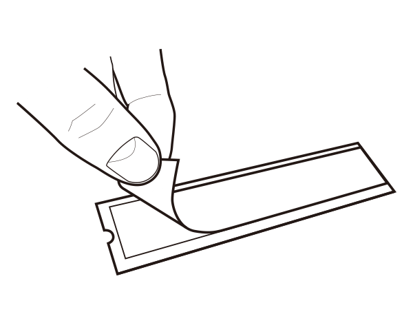 Remove the plastic cover of adhesive tape from the bottom of heatsink