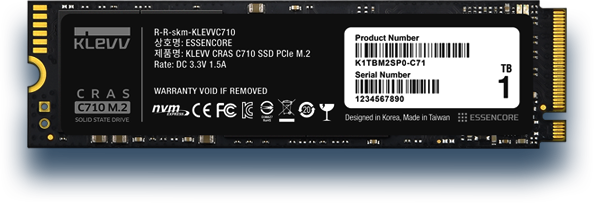 【SSD 512GB】ESSENCORE KLEVV CRAS C710 M.2